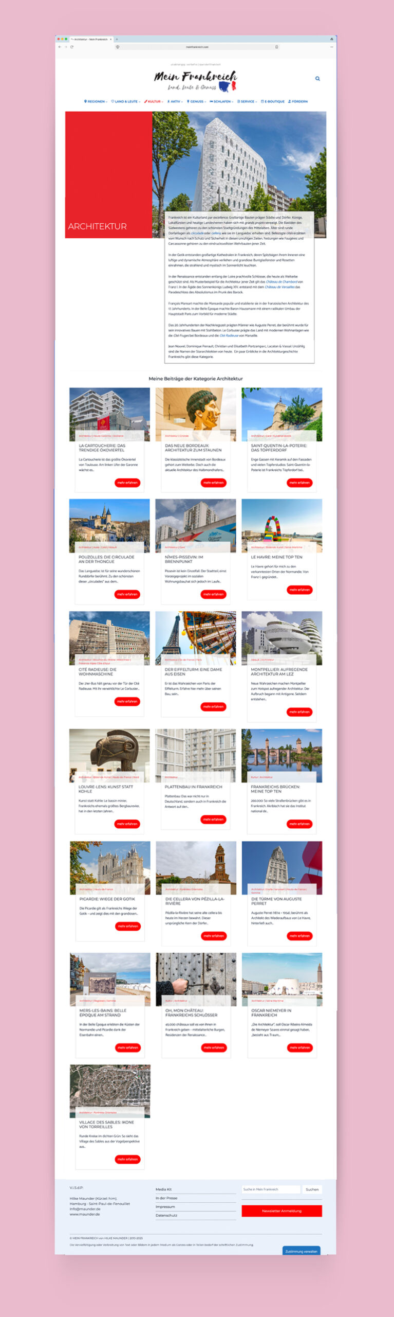 Lenz Grafik - Mein Frankreich Webseite Startseite