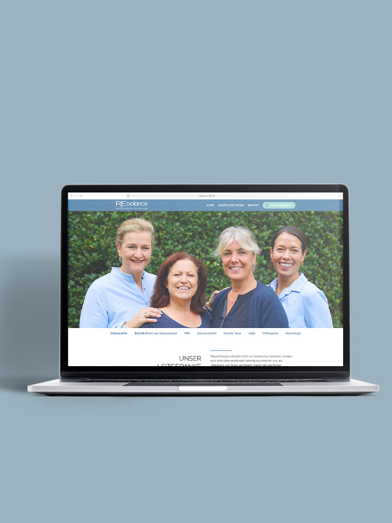 Lenz Grafik – RE balance Webseite